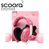 SCOORA CRONOS PRO BABY EARMUFF WITH SPECIAL CASE PINK WHALE