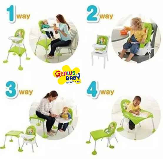 HIGH CHAIR FISHER PRICE 4 IN 1 GREEN