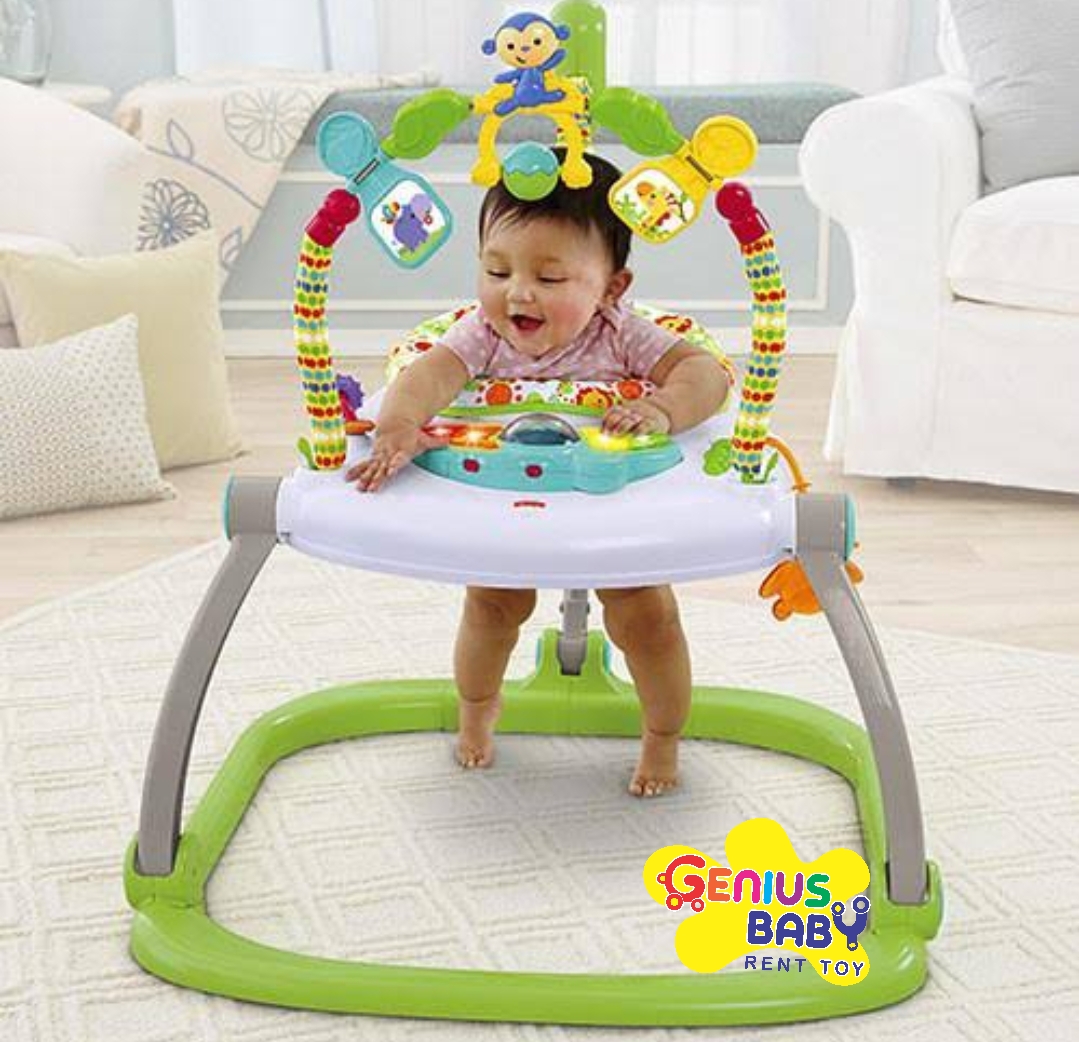 JUMPEROO FISHER PRICE RAINFOREST FRIENDS SPACESAVER GREEN