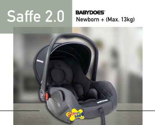 CAR SEAT BABYDOES INFANTSEAT CH 4022 SAFFE 2.0 INFANT CARRIER BABY BLACK